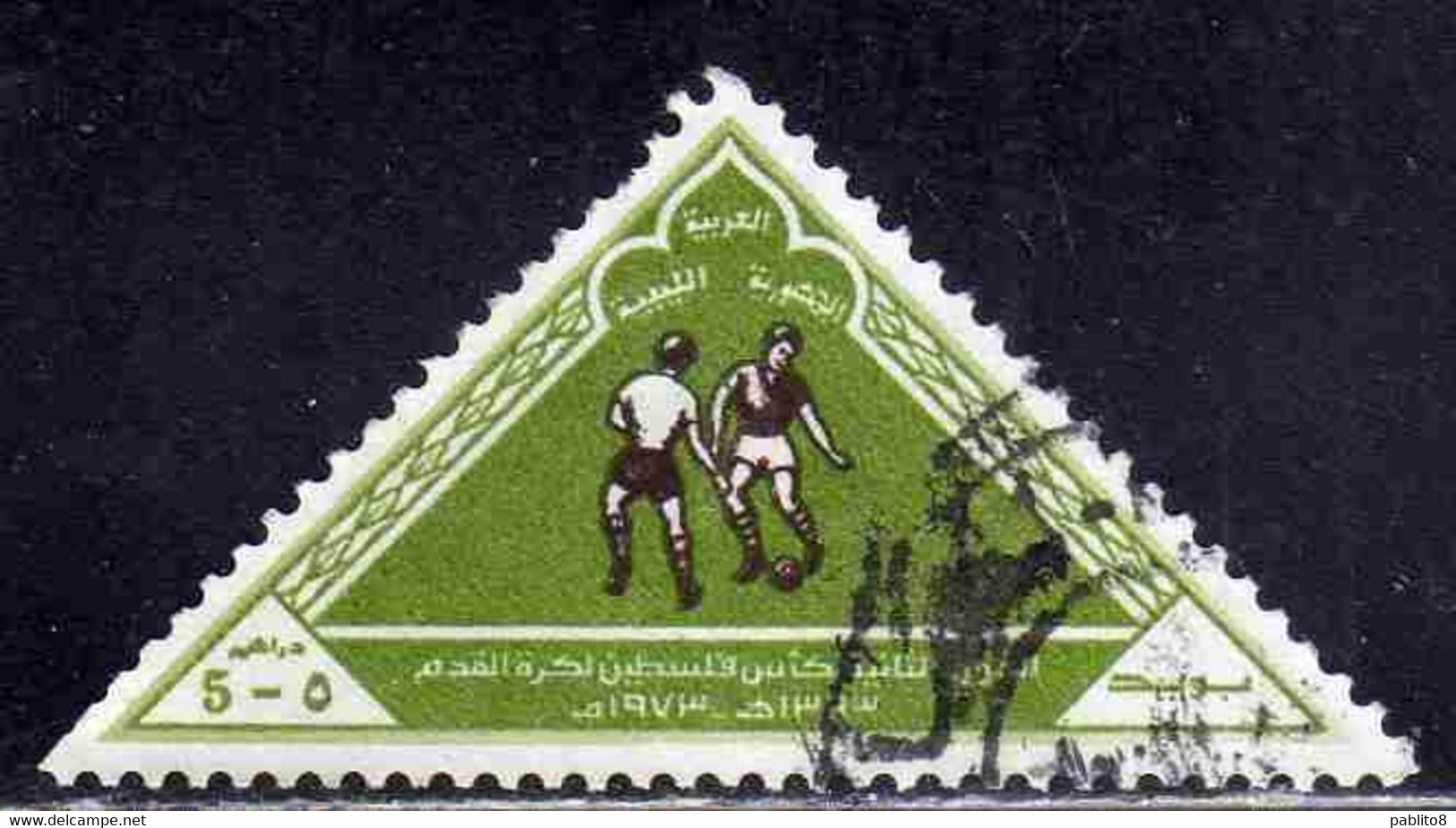 SPORT SOCCER CALCIO ARAB TRIANGULAR STAMP - Usati