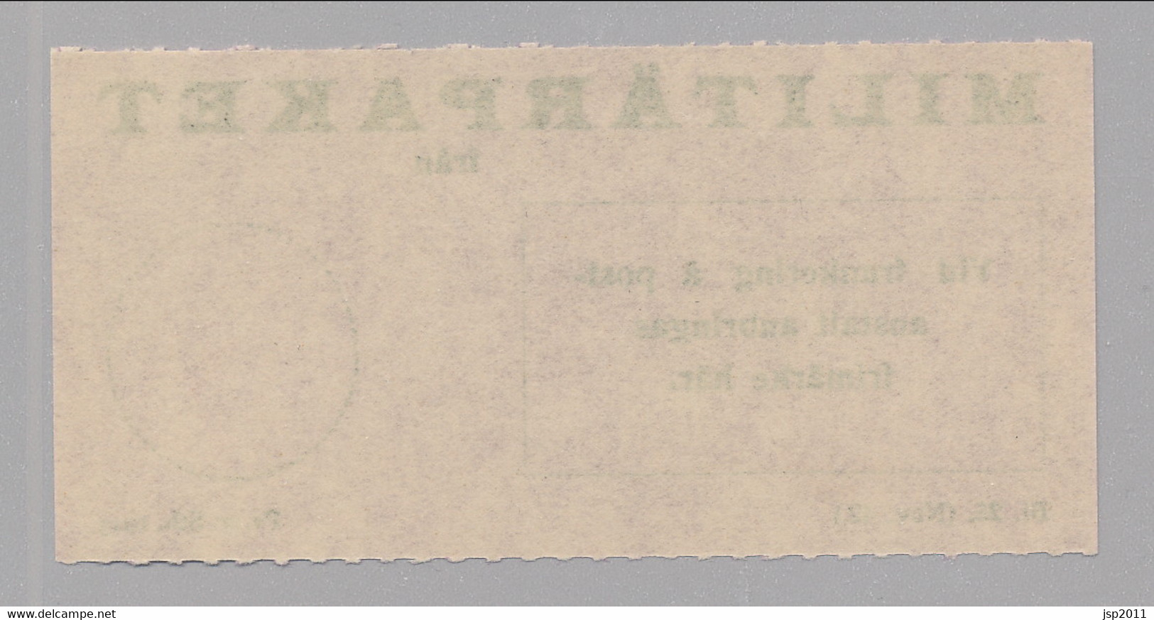 Sweden 1942, Facit # MPE Unused Parcel Post Label, See Description. - Militares