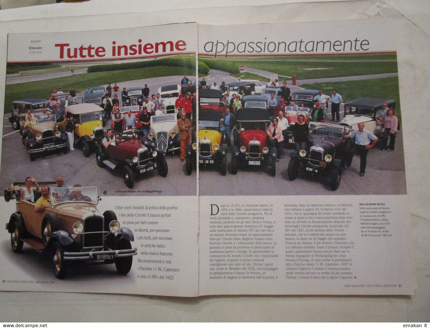 # ARTICOLO / CLIPPING CITROEN TUTTE INSIEME APPASSIONATAMENTE / AVANT / TRACTION E ALTRE - First Editions