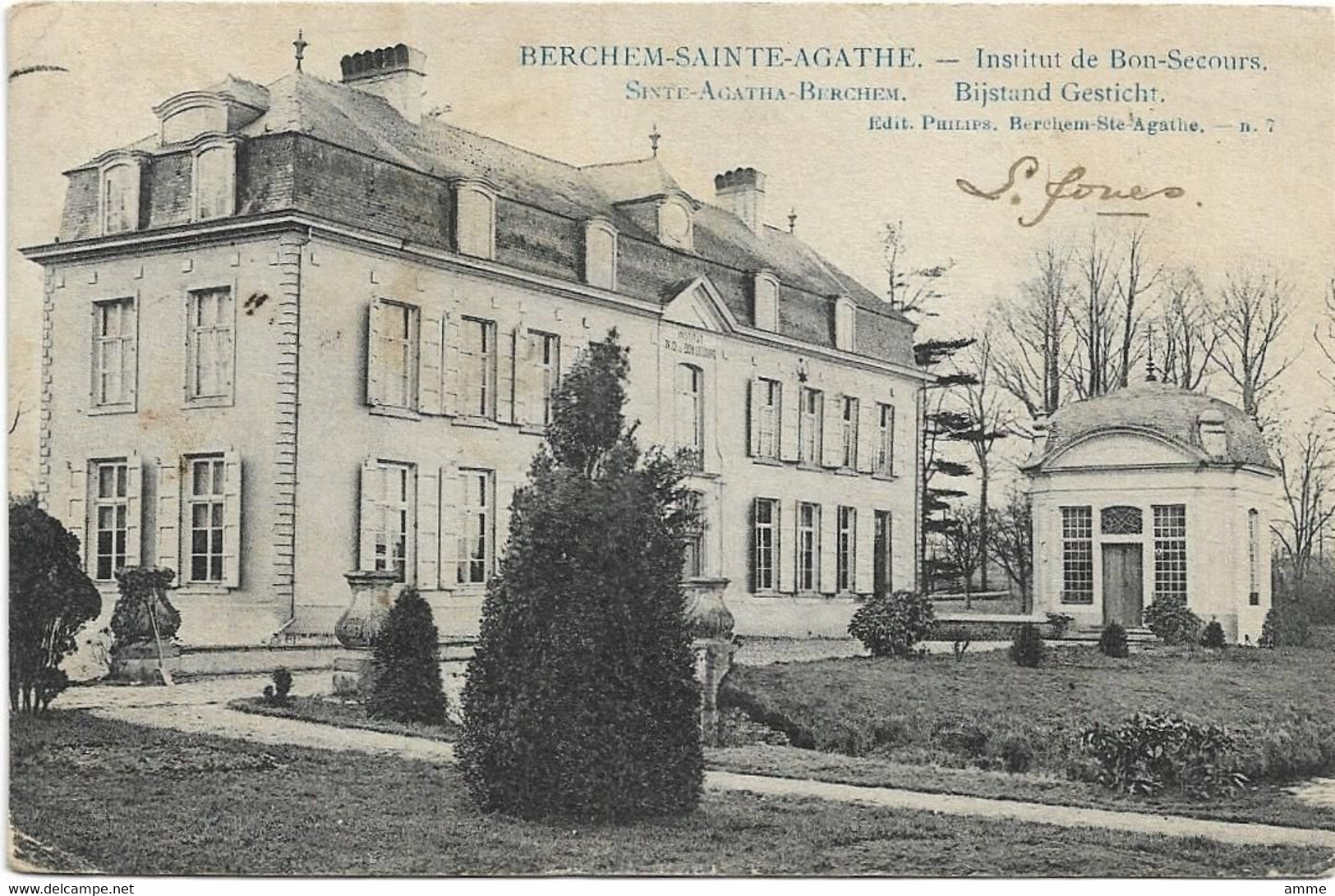 Sint-Agatha-Berchem   *   Institut De Bon-Secours - Bijstand Gesticht - St-Agatha-Berchem - Berchem-Ste-Agathe