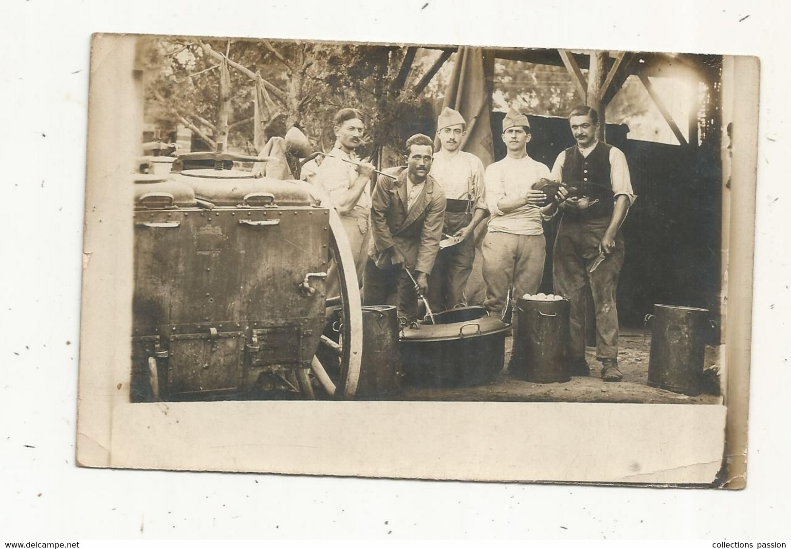 Cp , Carte Photo , écrite De Saint Raphael ,1919 , Militaires ,cuisiniers - Personaggi