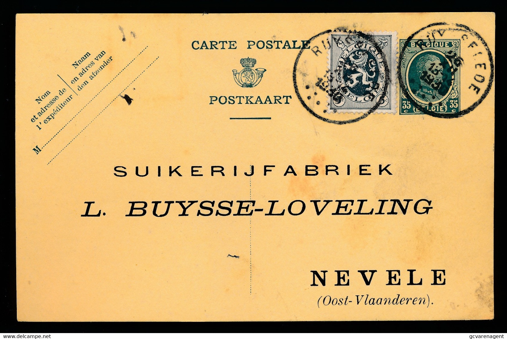 NEVELE - SUIKERIJFABRIEK L.BUYSSE LOVELING         2 SCANS - Nevele