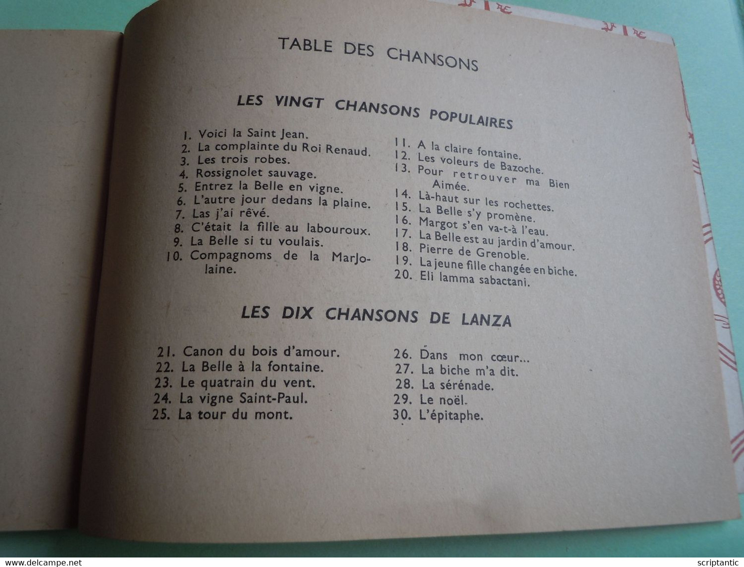 CHANSONNIER POPULAIRE De LANZA DEL VASTO 1947 - Música