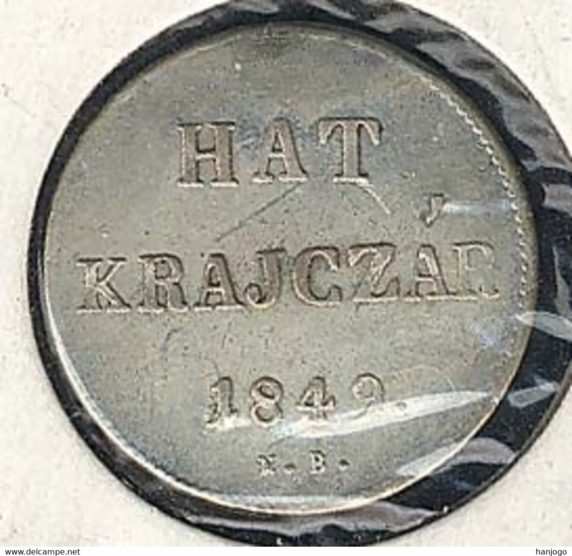 Ungarn, 6 Krajczar 1849 NB, Silber, Unabhängigkeitskrieg - Hongarije