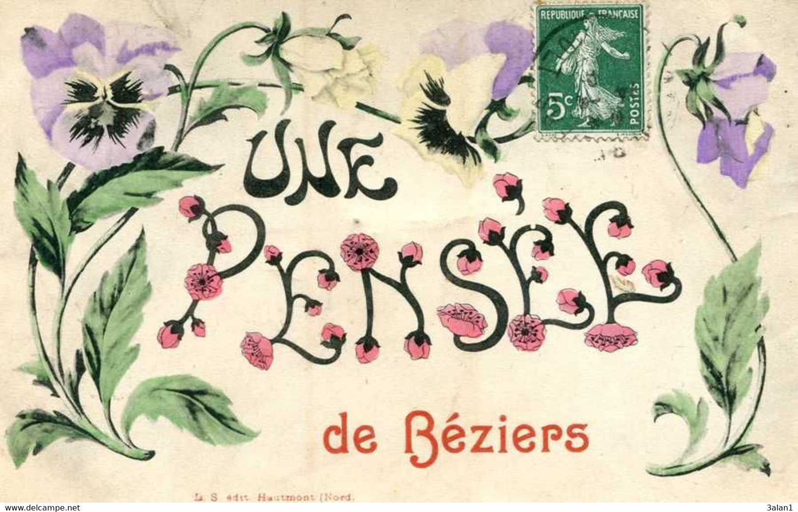 BEZIERS = Une Pensée De Béziers     3306 - Beziers