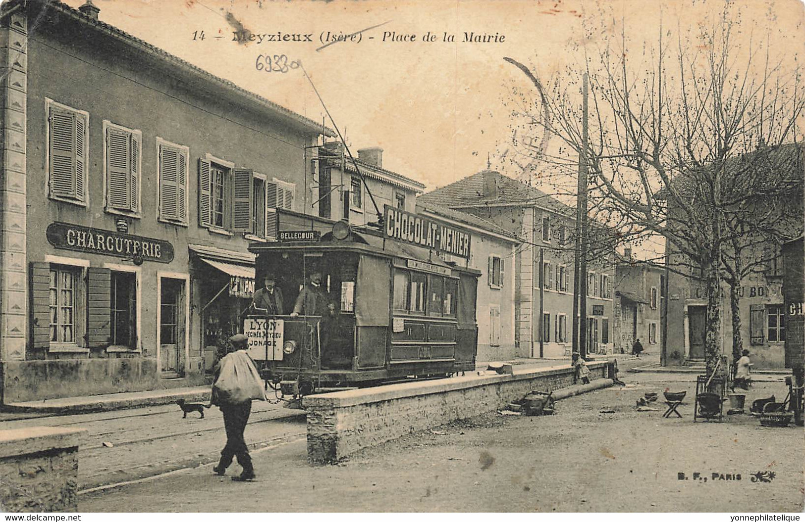 69 - RHÔNE - Thème TRAMWAYS - MEYZIEUX - Place De La Mairie - état Voir Scans Recto Et Verso - 10680 - Meyzieu