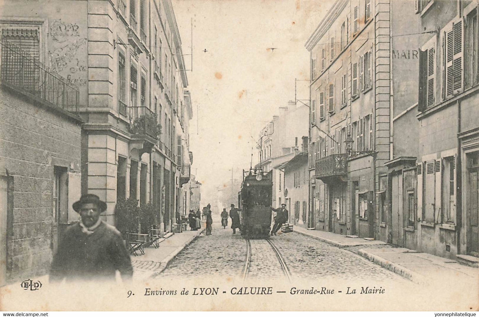 69 - RHÔNE - Thème TRAMWAYS - CALUIRE - La Grande Rue Et La Mairie - 10695 - Caluire Et Cuire