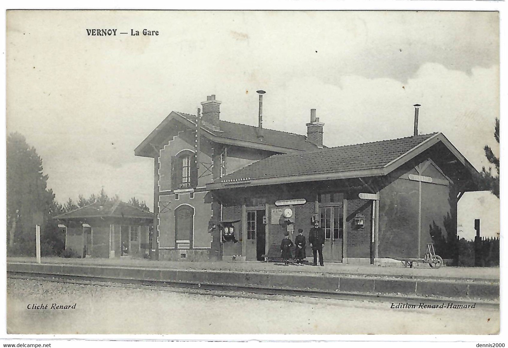 VERNOY (89) - La Gare - Cliché Renard - Ed. Renard Hamard - Venoy