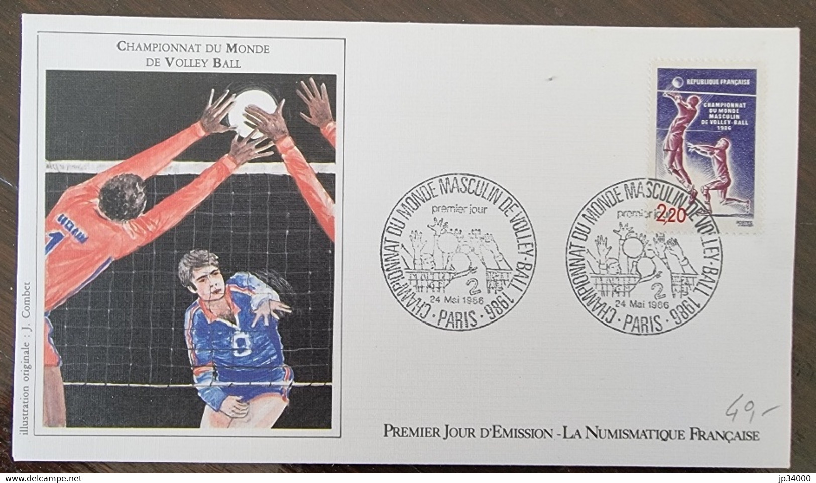 FRANCE Volley Ball. Yvert N° 2420 FDC, Enveloppe 1er Jour,   Paris 24 Mai 1986 (numismatique Française) - Volleyball