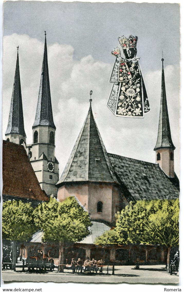 Allemagne - Bavière - Altötting - Wallfahrtsort - Gnadenkapelle Und Stiftskirche - Colorisée, Dentelée - Altoetting