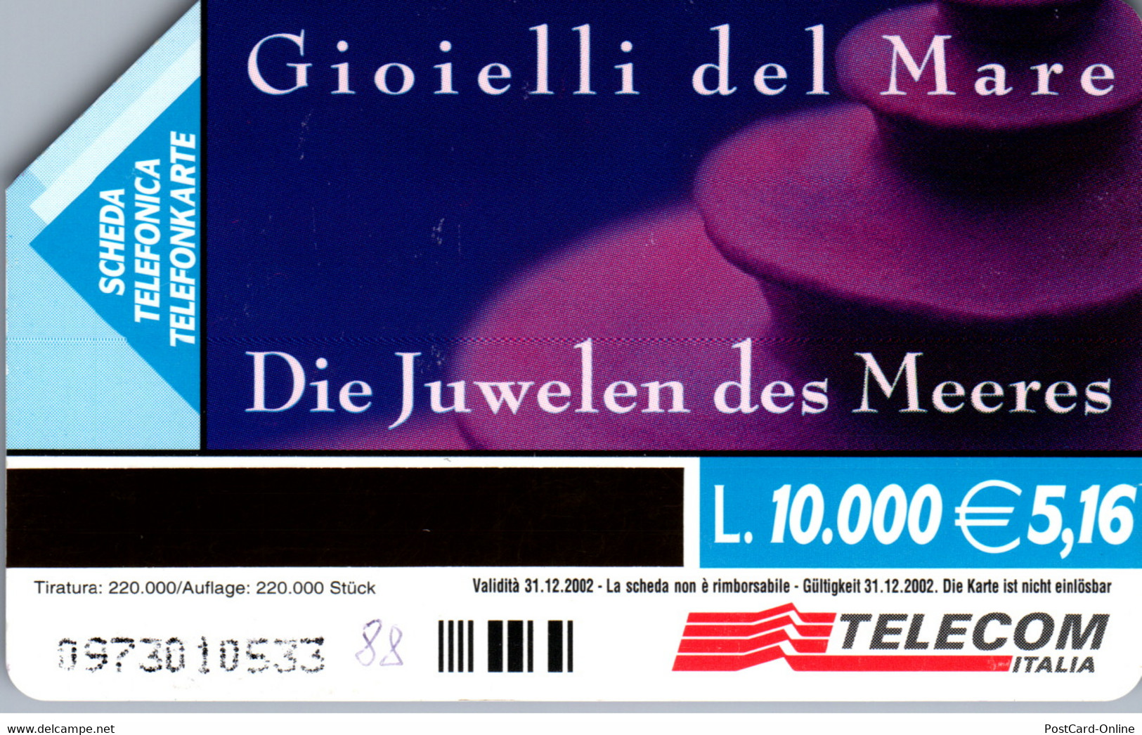 15172 - Italien - Gioielli Del Mare , Thatcheria , Mirabilis - Öff. Diverse TK