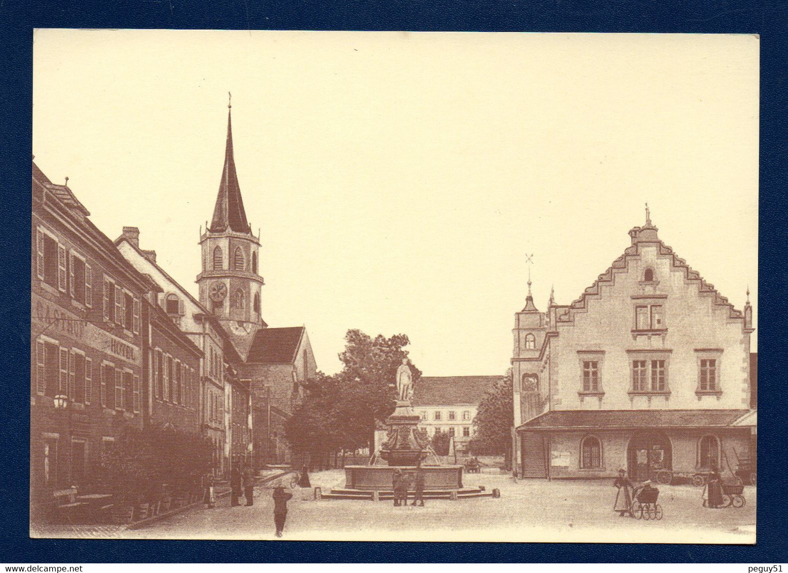 68. Soultz. Place De La République. Hôtel De Ville. Fontaine Et église Saint-Maurice. Gasthof-Hôtel. - Soultz