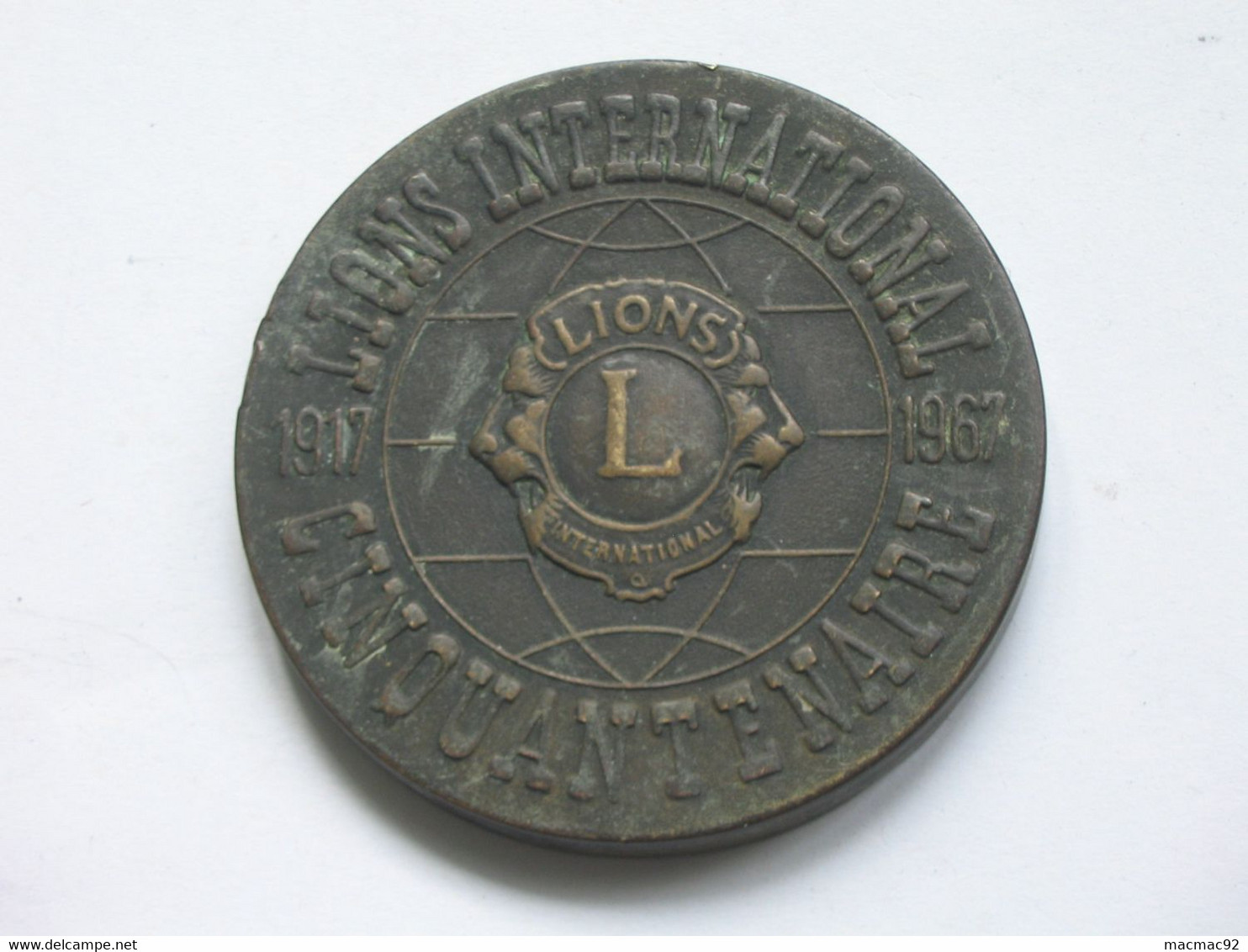 Médaille Cinquantenaire Lions International 1917- 1967 Convention Nationale Paris Juin 1967  **** EN ACHAT IMMEDIAT **** - Professionnels / De Société