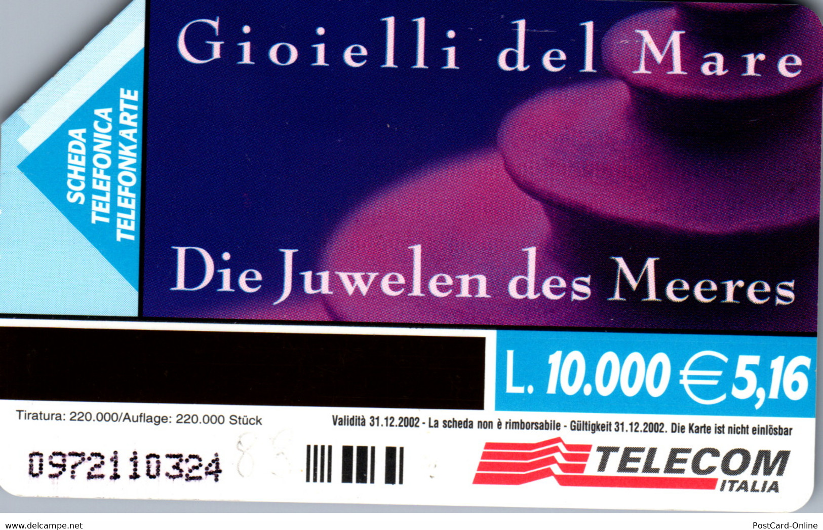 15593 - Italien - Gioeilli Del Mare , Die Juwelen Des Meeres , Thatcheria Mirabilis - Öff. Diverse TK