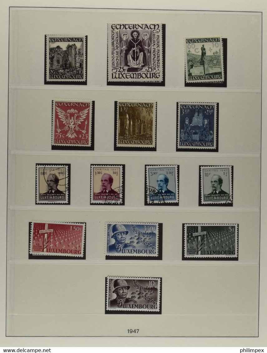 LUXEMBOURG, COLLECTION 1944-1975 MOSTLY NEVER HINGED, FEW HINGED OR USED