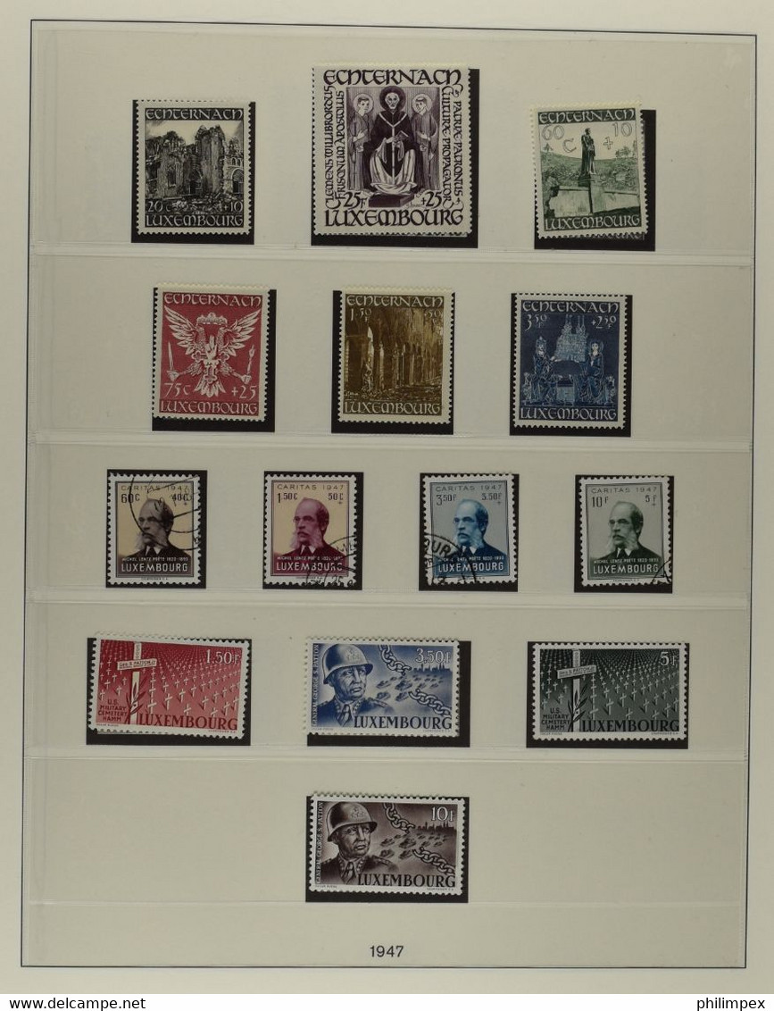 LUXEMBOURG, COLLECTION 1944-1975 MOSTLY NEVER HINGED, FEW HINGED OR USED