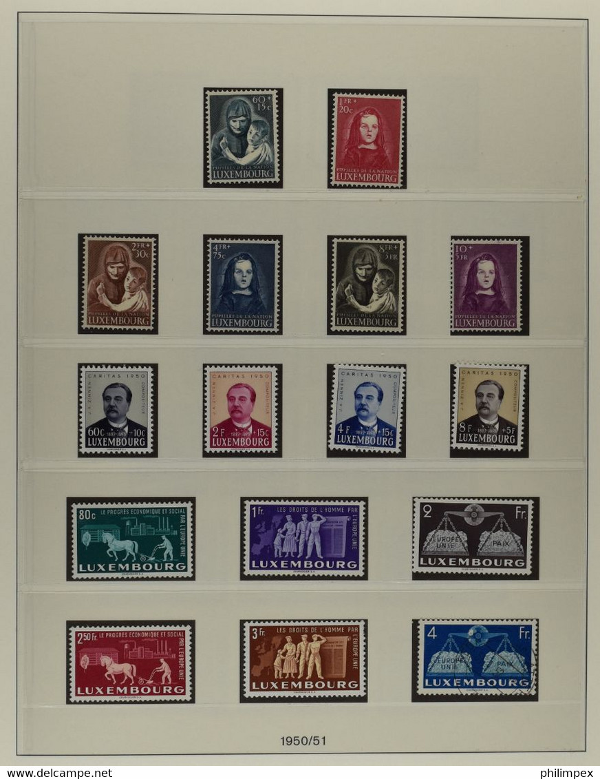 LUXEMBOURG, COLLECTION 1944-1975 MOSTLY NEVER HINGED, FEW HINGED OR USED