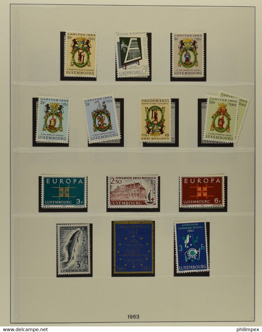 LUXEMBOURG, COLLECTION 1944-1975 MOSTLY NEVER HINGED, FEW HINGED OR USED