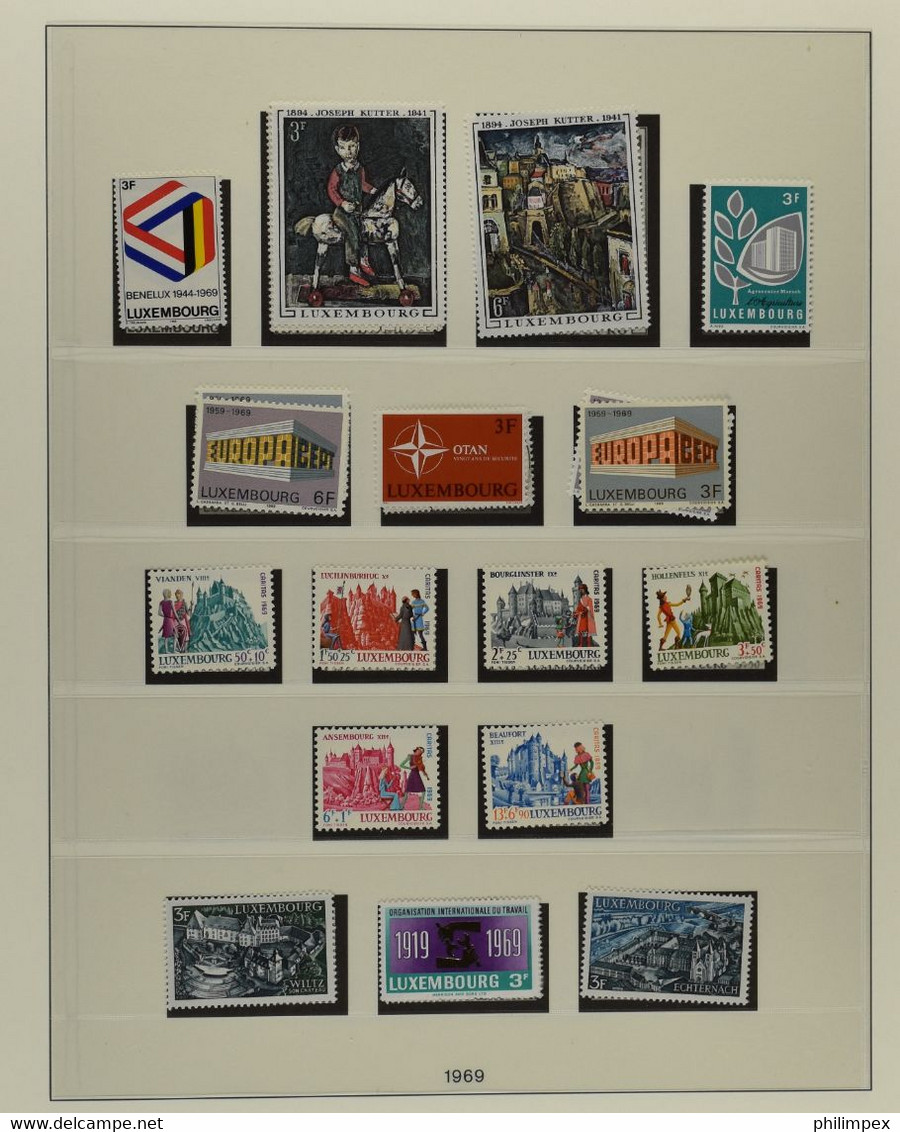 LUXEMBOURG, COLLECTION 1944-1975 MOSTLY NEVER HINGED, FEW HINGED OR USED