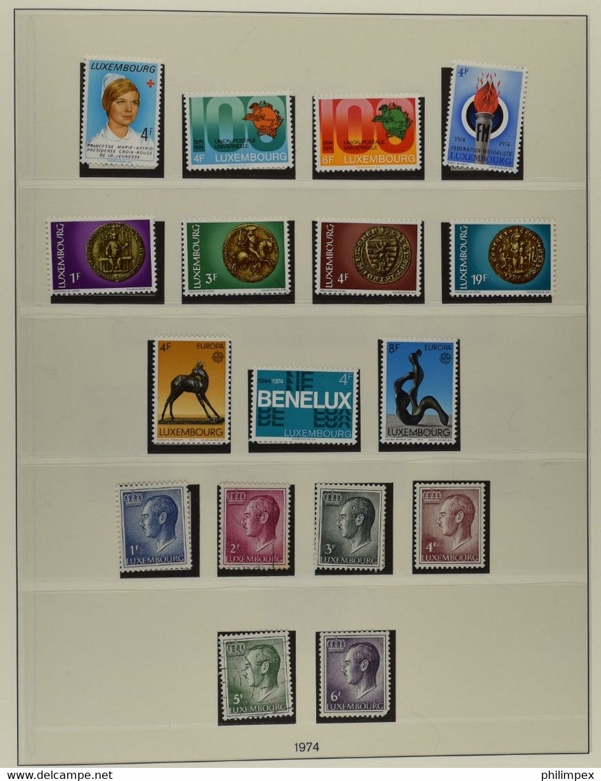 LUXEMBOURG, COLLECTION 1944-1975 MOSTLY NEVER HINGED, FEW HINGED OR USED