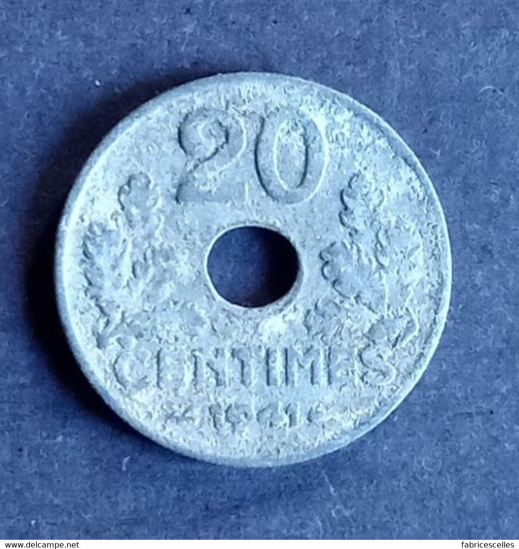 20 Centimes état Français Type 20: 1941 - 20 Centimes