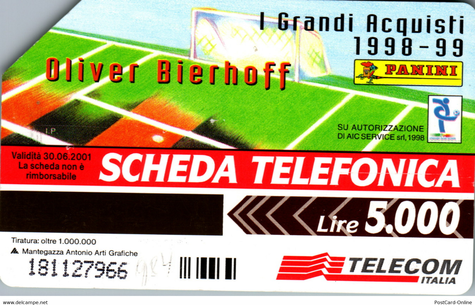 15802 - Italien - Panini , Oliver Bierhoff , Football - Öff. Diverse TK