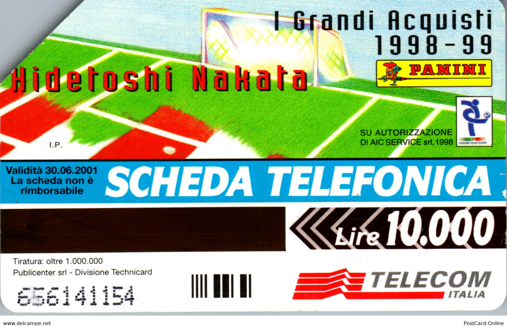 15808 - Italien - Panini , Hidetoshi Nakata , Football - Öff. Diverse TK