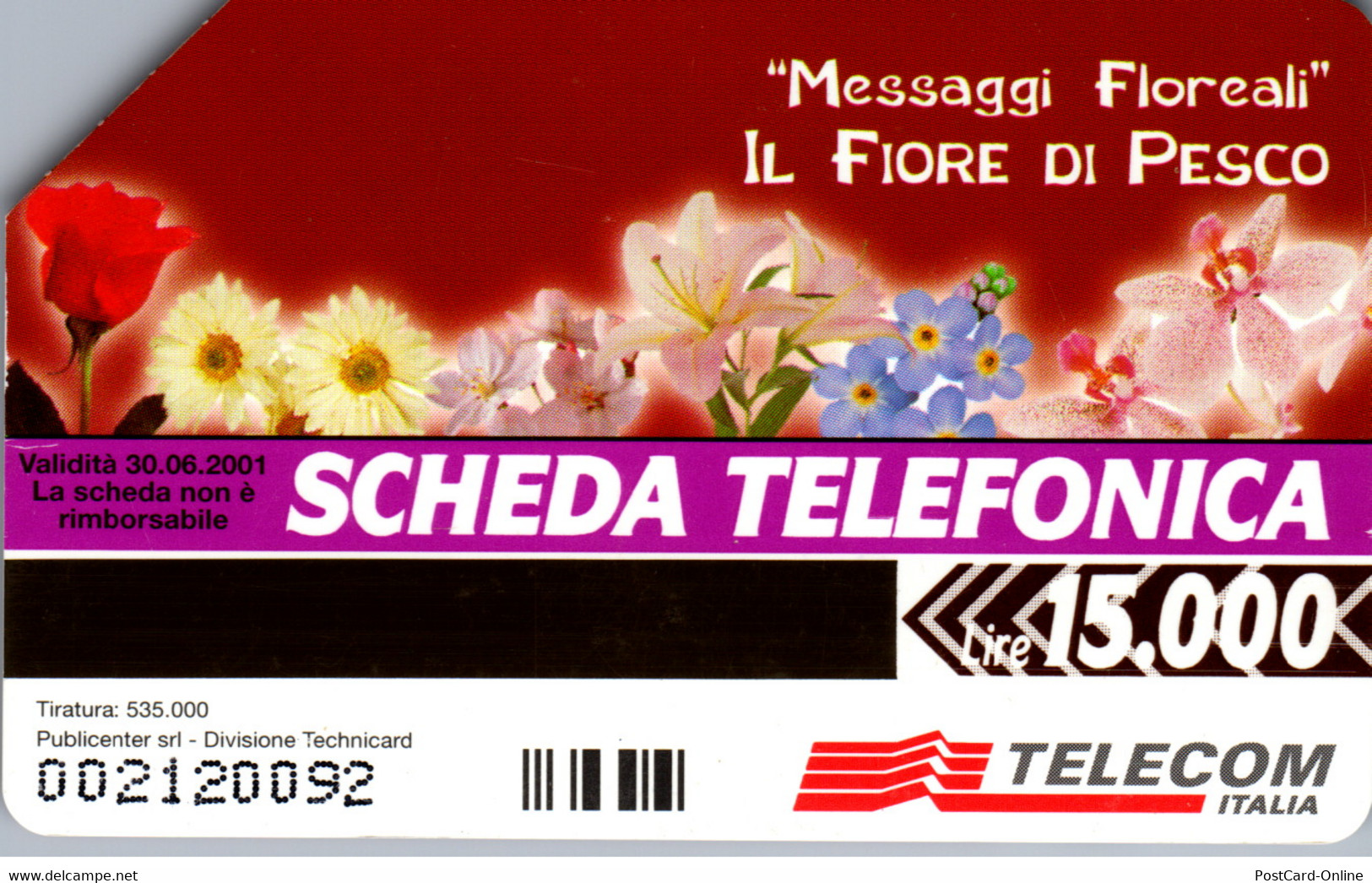 15824 - Italien - Messagi Floreali , Il Fiore De Pesco - Öff. Diverse TK