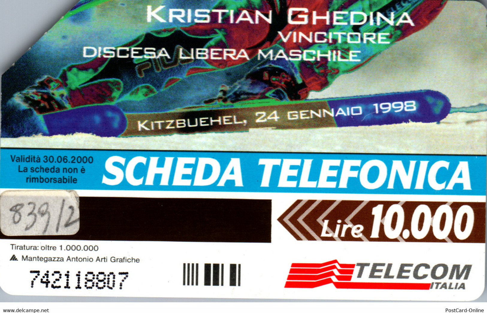 15834 - Italien - Kristian Ghedina , Ski - Öff. Diverse TK