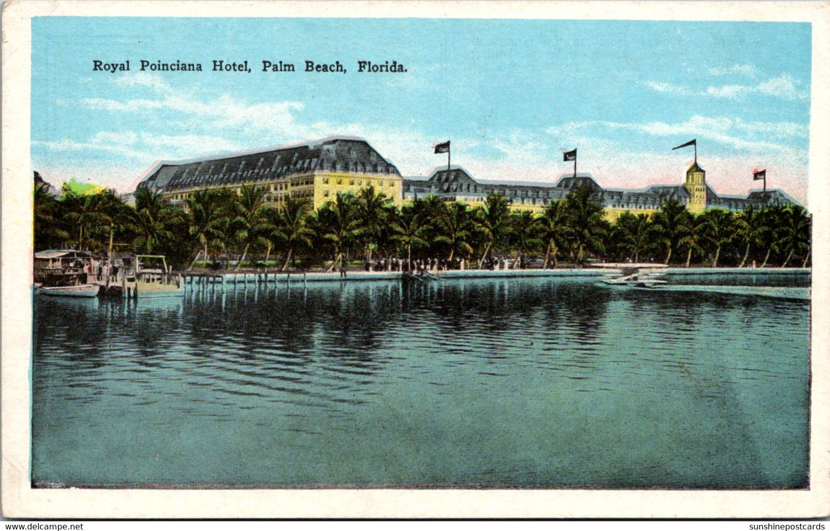 Florida Palm Beach The Royal Poinciana Hotel 1925 Curteich - Palm Beach