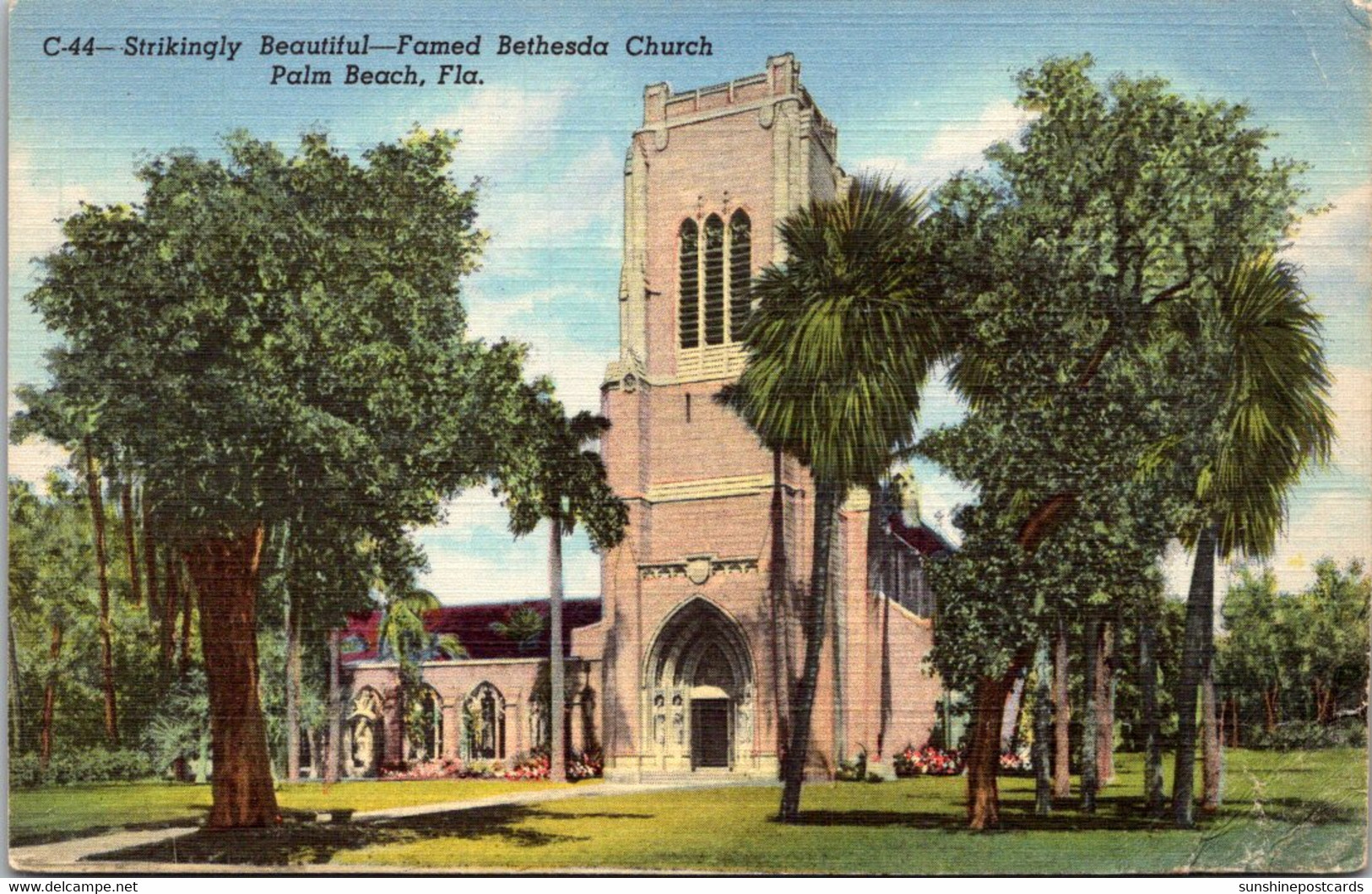 Florida Palm Beach Bethesda By-The-Sea Episcopal Church Curteich - Palm Beach