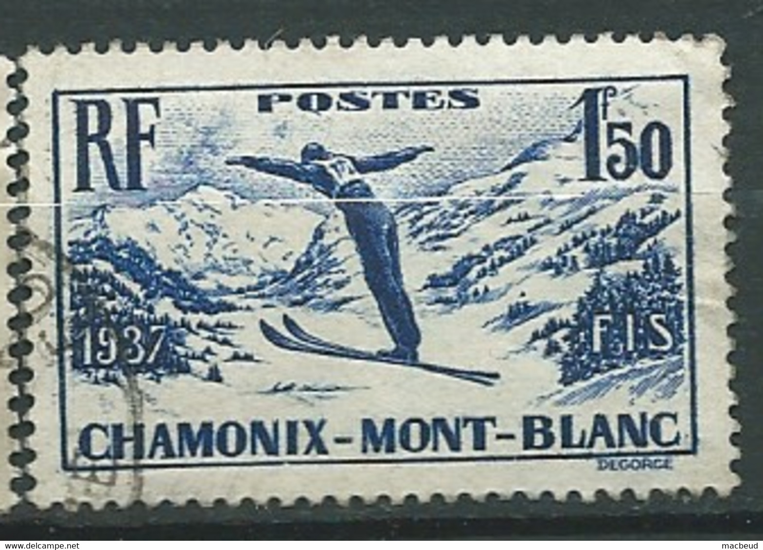 France - Yvert N° 334 Oblitéré - Pal 9808 - Used Stamps