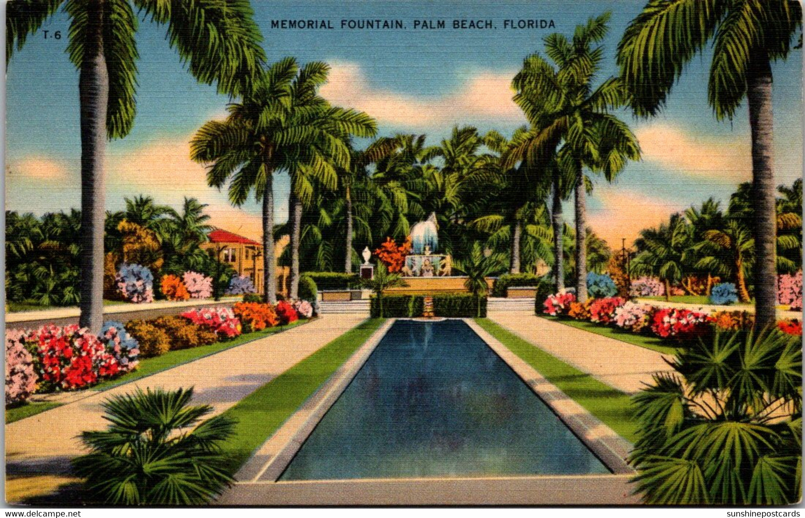 Florida Palm Beach The Memorial Fountain 1963 - Palm Beach