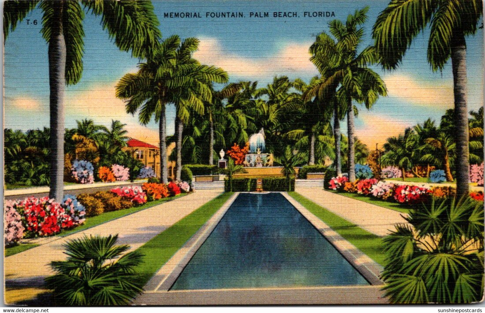 Florida Palm Beach The Memorial Fountain 1938 - Palm Beach