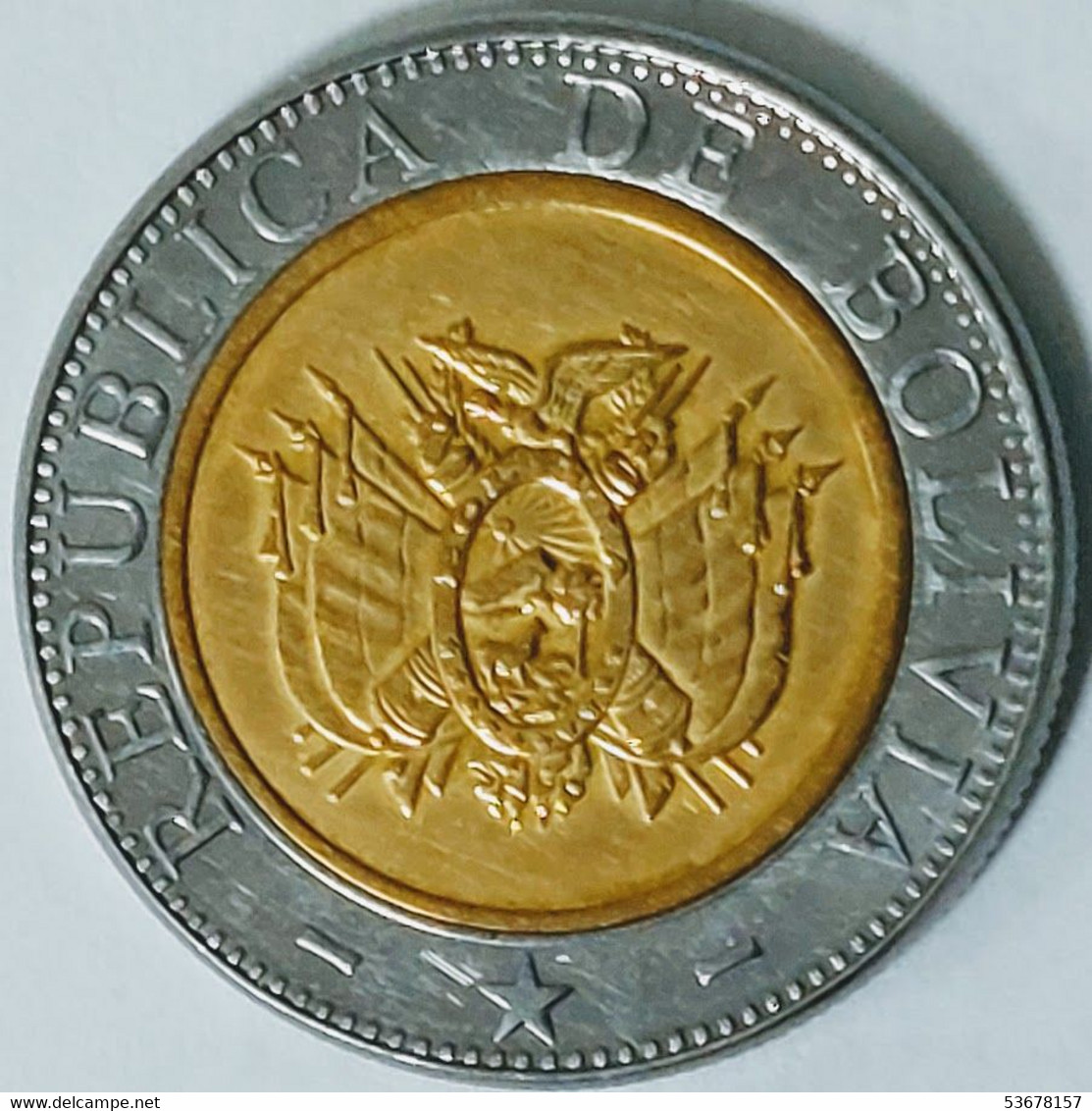 Bolivia - 5 Bolivianos, 2001, KM# 212 - Bolivie