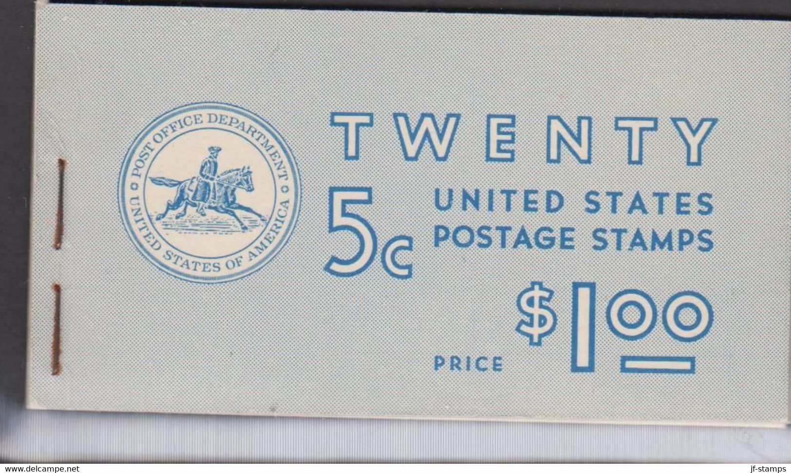 1963. USA. $ 1,00 Booklet Contains 4 Panes Of Five 5c Stamps + ADVERTISEMENT PRINT Never Hinged. Small Pos... - JF519994 - 1941-80