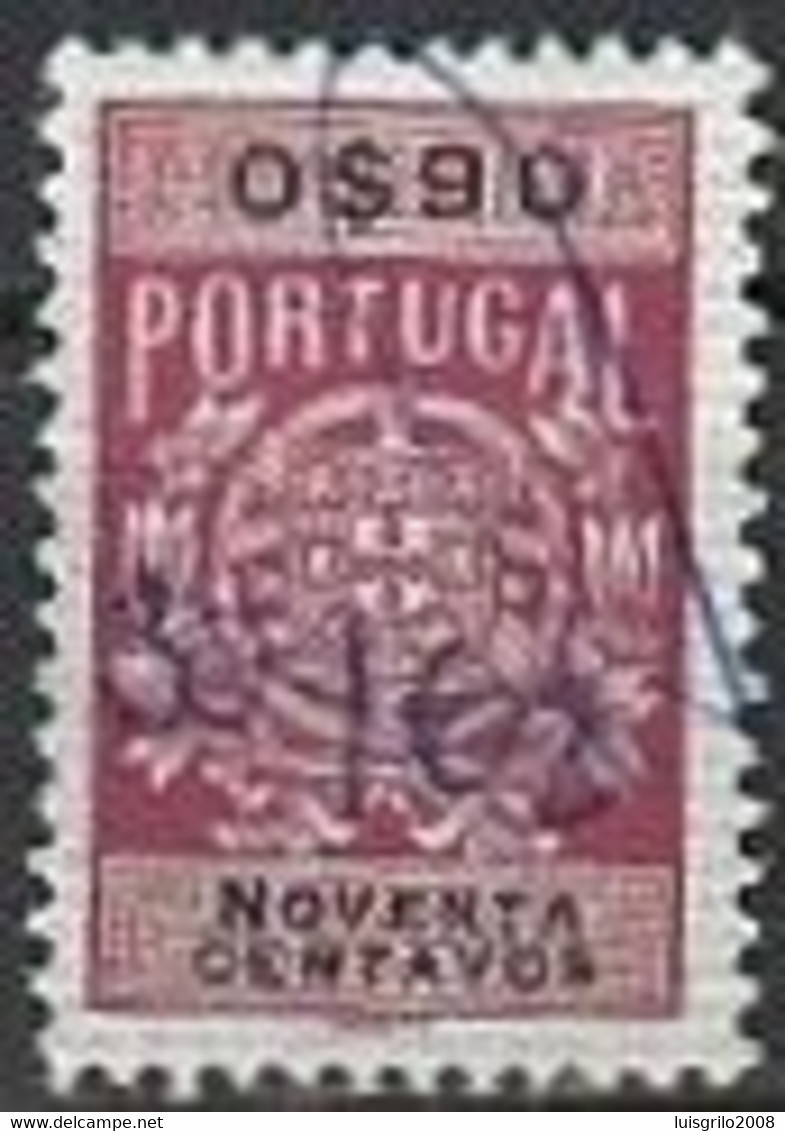 Fiscal/ Revenue, Portugal - Estampilha Fiscal -|- Série De 1940 - 0$90 - Oblitérés