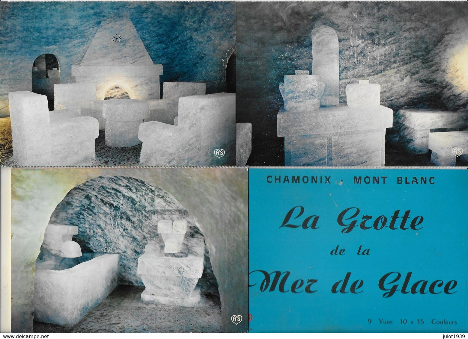 CHAMONIX ..-- La GROTTE De La MER De GLACE . 9 Cartes De 10 X 15 CM . SUPERBES . - Chamonix-Mont-Blanc