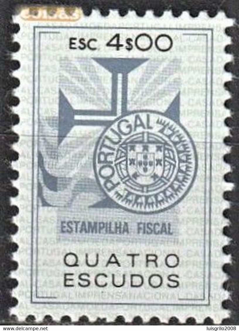 Fiscal/ Revenue, Portugal - Estampilha Fiscal, Série De 1990 -|- 4$00 - MNH** - Neufs