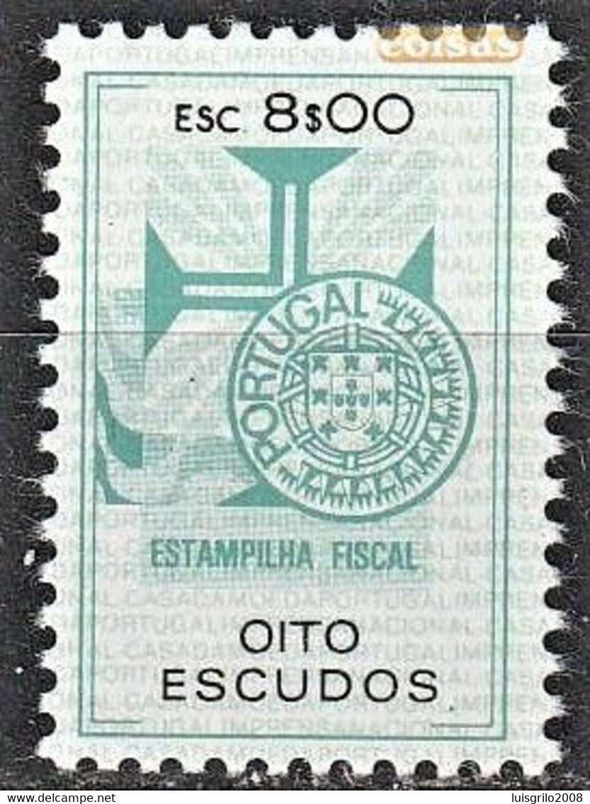 Fiscal/ Revenue, Portugal - Estampilha Fiscal, Série De 1990 -|- 8$00 - MNH** - Ungebraucht