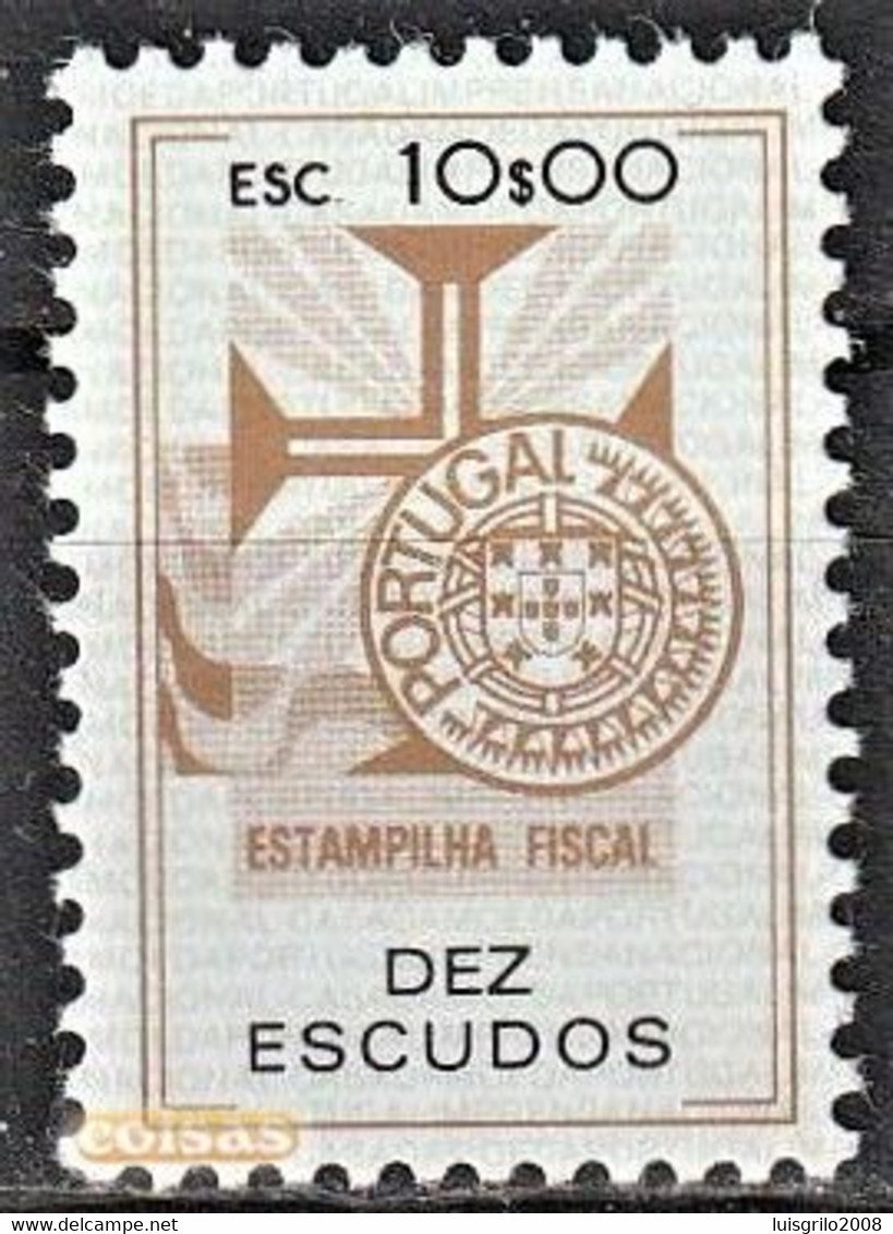 Fiscal/ Revenue, Portugal - Estampilha Fiscal, Série De 1990 -|- 10$00 - MNH** - Neufs