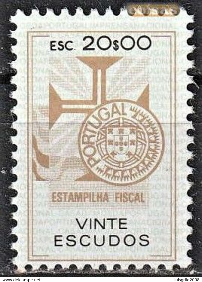 Fiscal/ Revenue, Portugal - Estampilha Fiscal, Série De 1990 -|- 20$00 - MNH** - Unused Stamps