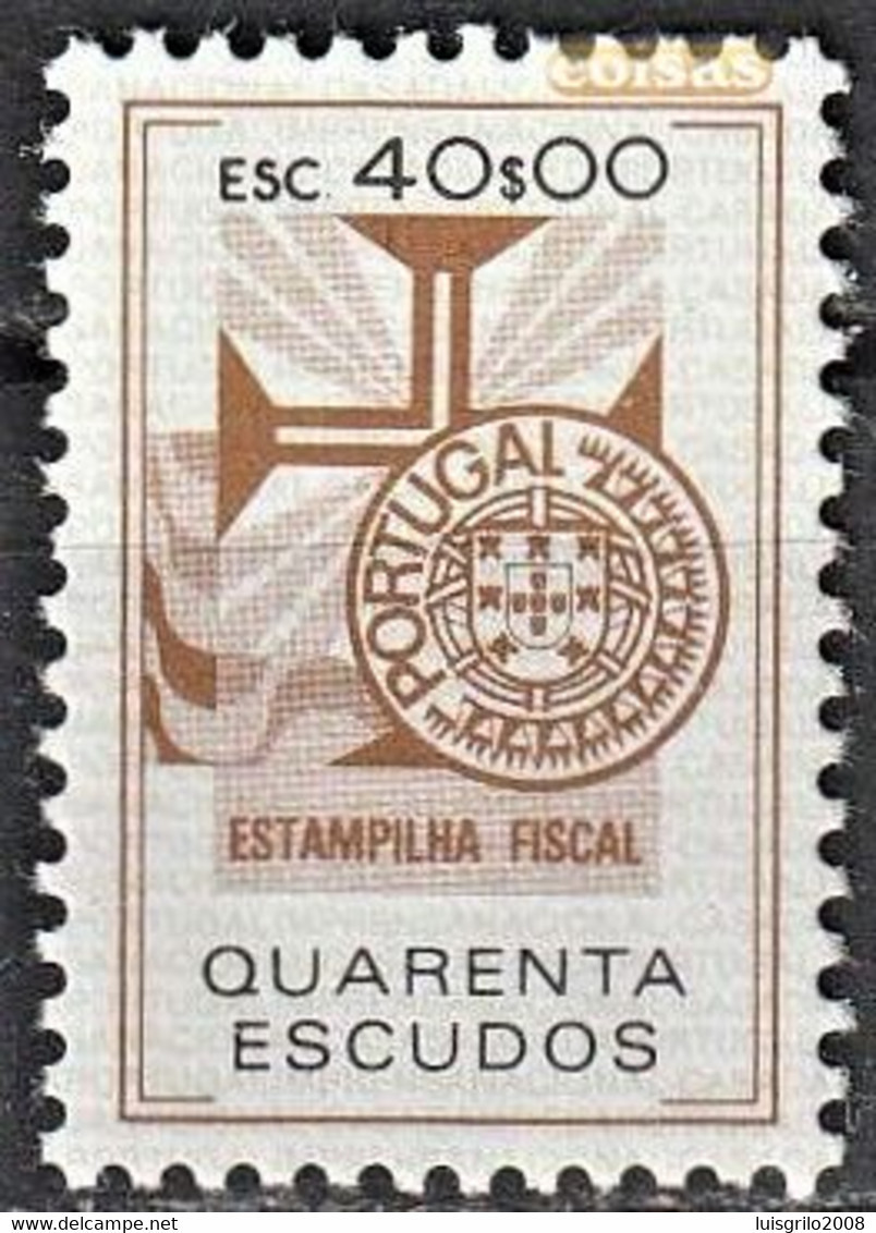Fiscal/ Revenue, Portugal - Estampilha Fiscal, Série De 1990 -|- 40$00 - MNH** - Neufs