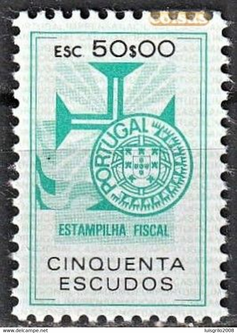 Fiscal/ Revenue, Portugal - Estampilha Fiscal, Série De 1990 -|- 50$00 - MNH** - Ongebruikt