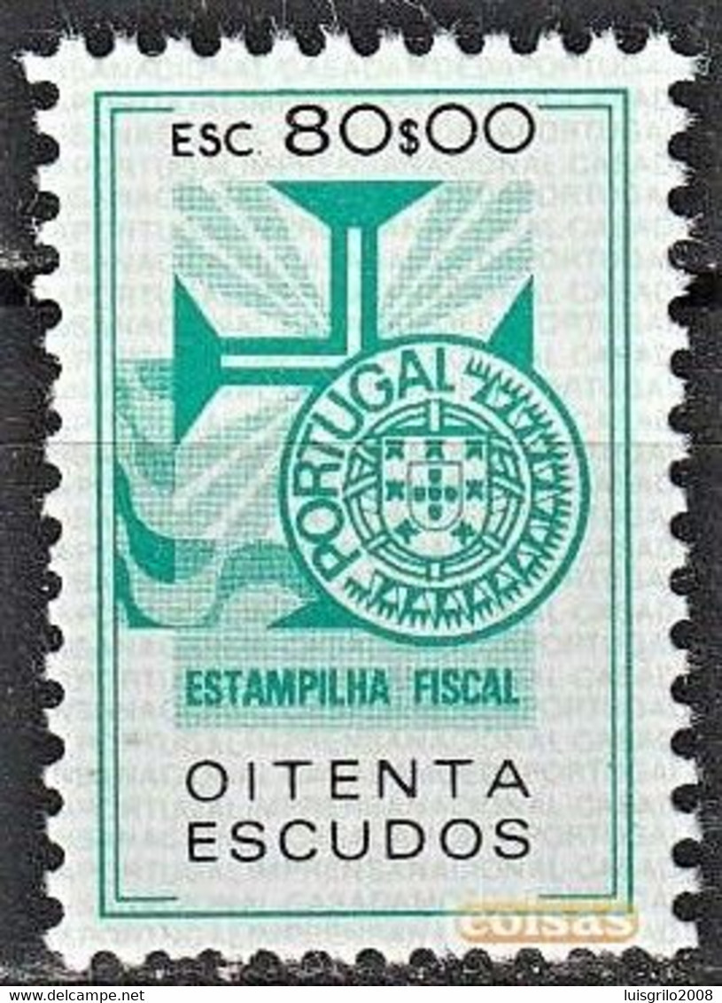 Fiscal/ Revenue, Portugal - Estampilha Fiscal, Série De 1990 -|- 80$00 - MNH** - Neufs