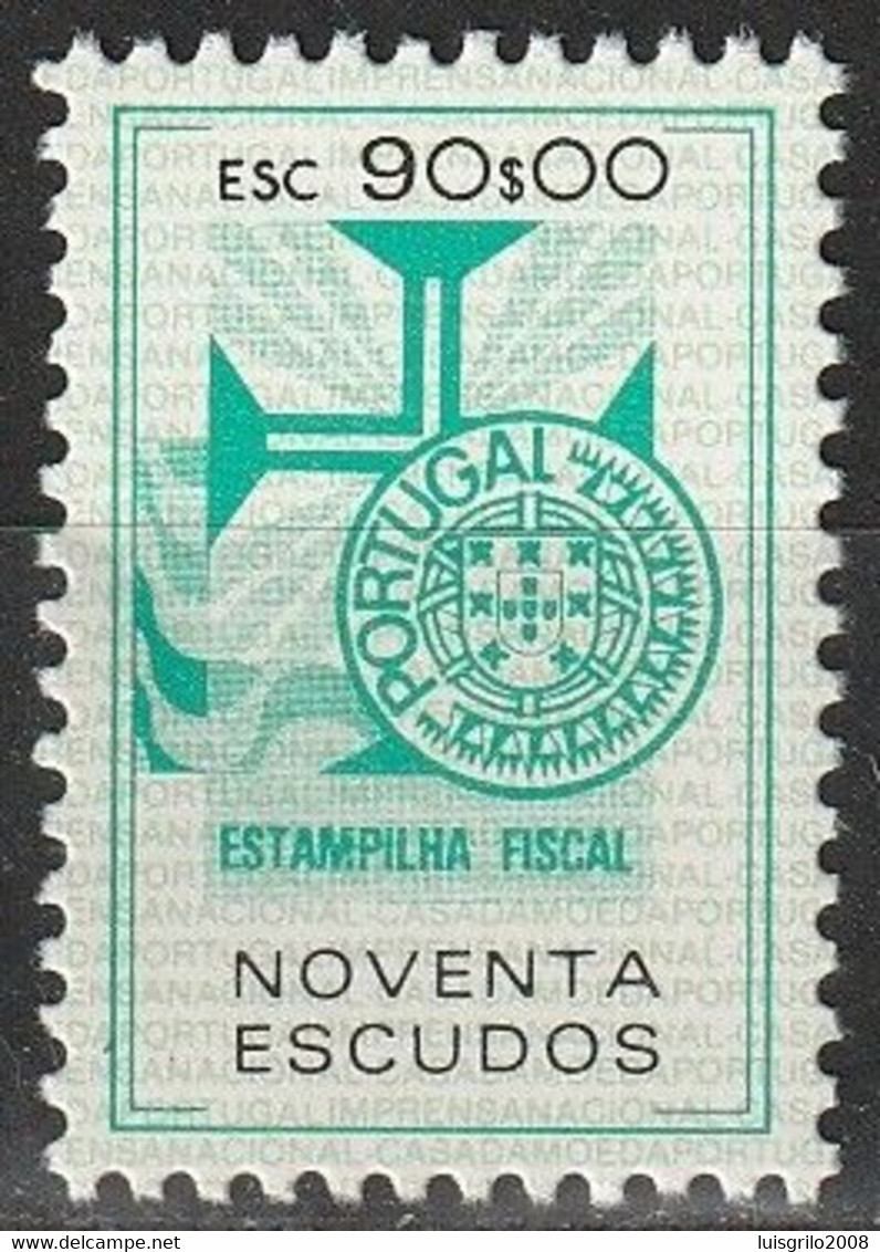 Fiscal/ Revenue, Portugal - Estampilha Fiscal, Série De 1990 -|- 90$00 - MNH** - Nuevos