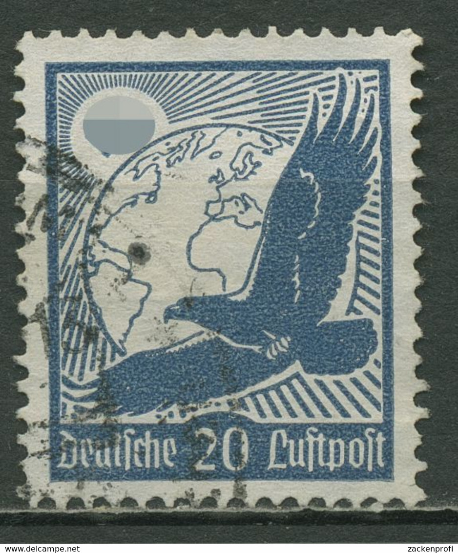 Deutsches Reich 1934 Flugpostmarke Waagerechte Gummiriffelung 532 Y Gestempelt - Usati