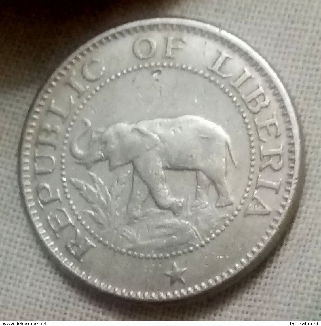 Liberia , Rare 5 Cents ,1975 , KM 14 , AUNC , Gomaa - Liberia