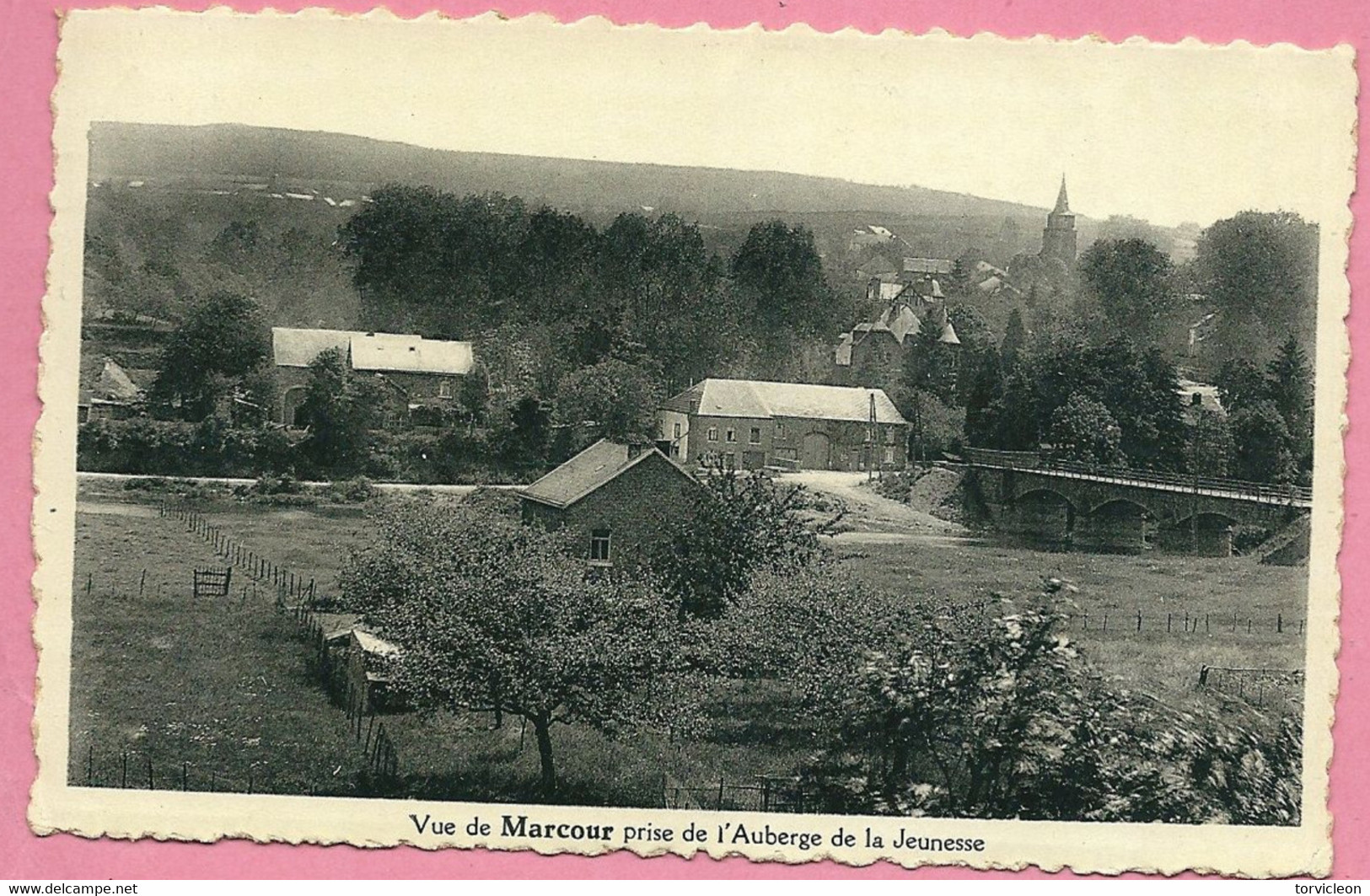 C.P. Marcourt-sur-Ourthe  =  Vue  Prise  De  L' Auberge  De La Jeunesse - Marche-en-Famenne