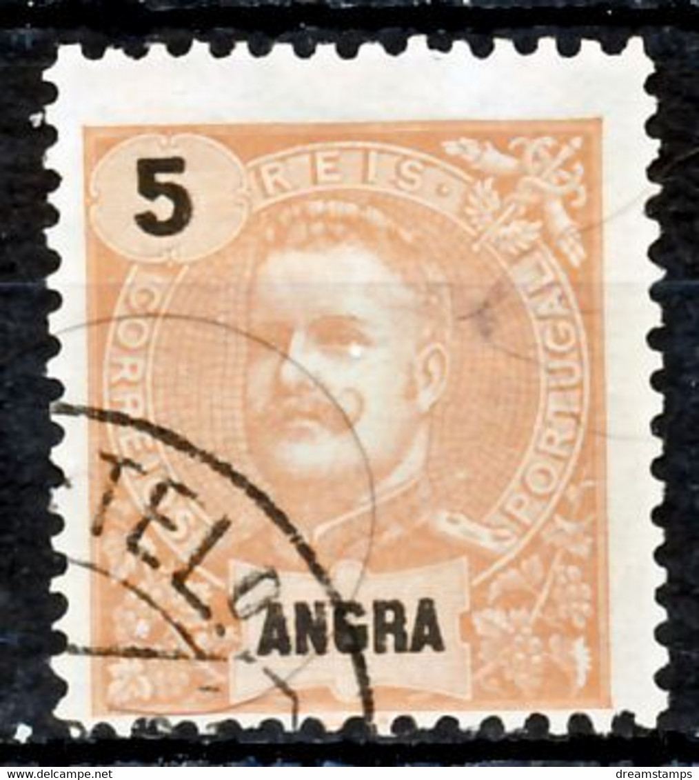 !										■■■■■ds■■ Angra 1897 AF#14 ø King Carlos Mouchon 5 Réis (x0072) - Angra